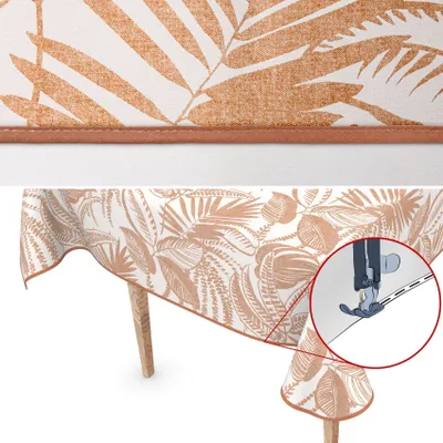 Produktbild von Tischdecke Wachstuch Ornamente Beige Robust Wasserabweisend Breite 140 cm Länge 160 cm