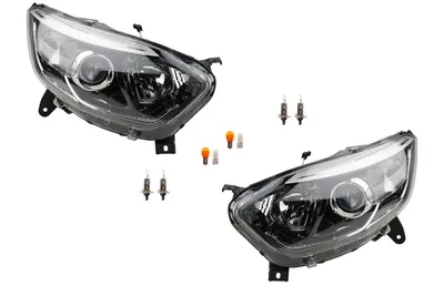Immagine prodotto di Johns, fari anteriori alogeni adatti per Renault Captur 13-17 set di lampadine L R 260609429R 260601794R 260603859R 260103714R 260103166R 2601027