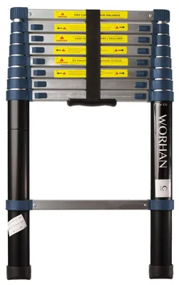 Productafbeelding van Enkele Telescopische Uitschuifbare Aluminium Ladder van 2,6m