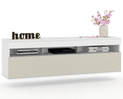 Produktbild von Fernsehschrank TV-Lowboard PLAY HÄNGEND Weiß Matt/Cashmere 120cm