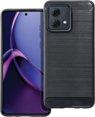 Zdjęcie produktu dla Etui węglowe kompatybilne z Motorola Moto G84 5G elastyczne silikonowe etui węglowe czarne