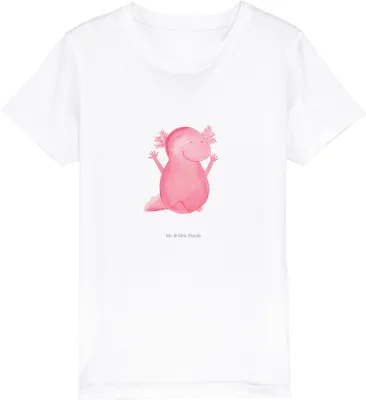 Produktbild von Mr. & Mrs. Panda Kleinkinder T-Shirt Axolotl Hurra 9-11 Jahre (134/146) - Weiß - Geschenk, Motivation, Kindershirt, Spaß, Baumwollshirt Kinder, Teenager, Öko, Lurch