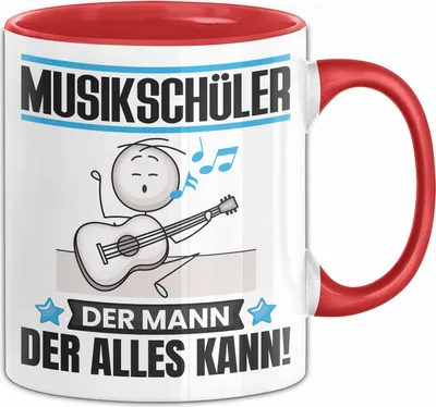 Produktbild von Musikschüler Tasse Geschenk für Musikschüler Der Mann Der Alles Kann Geschenkidee zum Geburtstag (Rot)
