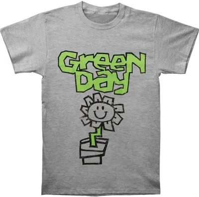 Produktbild von Green Day Flower Pot Grey L T-Shirt