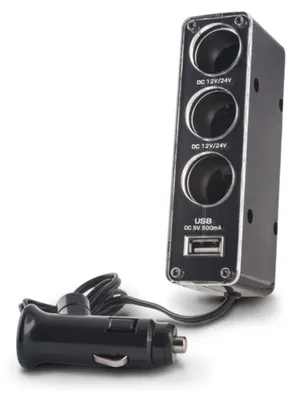 Image de Forever Adaptateur allume-cigare de voiture avec USB, 4 appareils QC 3.0, noir