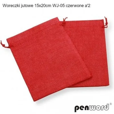 Image de Sacs en jute rouge 20x15cm 2pcs