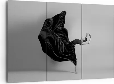 Produktbild von Bild auf Leinwand - Leinwandbild - 3 Teile - Tanz Schwarz Kleid - 165x110cm - Wand Bild - Wanddeko - Wandbilder - Leinwanddruck - Bilder - Wanddekoration - Leinwand bilder - Wandbild - CE165x110-4869