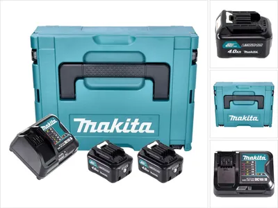Produktbild von Makita Energy Kit 197641-2 2x BL1041B + DC10SB