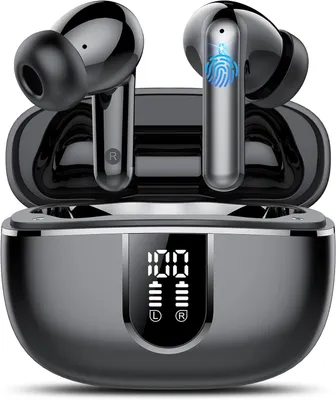 In Ear Kopfhörer Bluetooth 5.4 Kabellose Kopfhörer mit 4 Mic, Kopfhörer 50 Std ENC Noise Cancelling Earbuds Tiefer Bass, IP7 Wasserdicht Ohrhörer