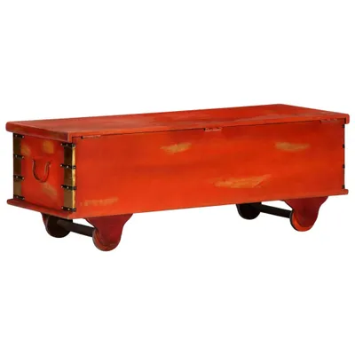 Obrázek produktu pro Úložný box červený 110 x 40 x 40 cm masivní akáciové dřevo