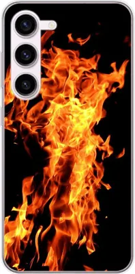 Produktbild von König Design Hülle kompatibel mit Samsung Galaxy S23 Plus Kunststoff Soft Handyhülle - Handy Case Feuer