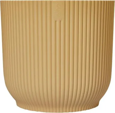 Image de Pot Vibes Fold D18 Jaune Beurre Pot De Fleurs Design Durable - Elho