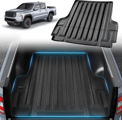 Zdjęcie produktu dla Mata do łóżka ciężarówki VEVOR kompatybilna z Nissanem Frontier 2022-2024, mata do łóżka ciężarówki TPE do łóżek ciężarówek 1510 x 1570 x 45 mm, gruby czarny materac
