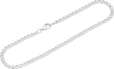 Produktbild von Fusskette 925 Sterling Silber 26cm Stegpanzerkette diamantiert Damen Fusskette