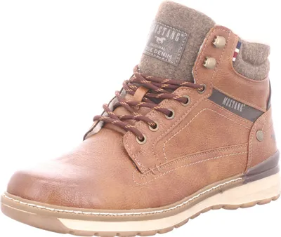 Produktbild von Mustang Herren Stiefelette Schnürboot Warmfutter gepolsterter Schaft 4141-610, Größe:44 EU, Farbe:Braun