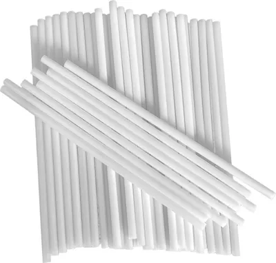 Produktbild von 100x Cake Pops Stiele Lolli Sticks Lutscher Lollipop 98mm Weiß Kunststoff Plastik