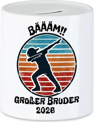 Produktbild von Bääm! Großer Bruder 2026 Spardose Ankündigung Dab Geburt Nachwuchs Schwangerschaft