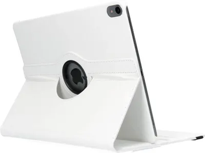 Produktbild von Jumada's – 360° drehbares Bücherregal – geeignet für iPad Pro 12.9 – geeignet für 1. (2015) und 2. (2017) Generation – Tablet-Hülle – Weiß