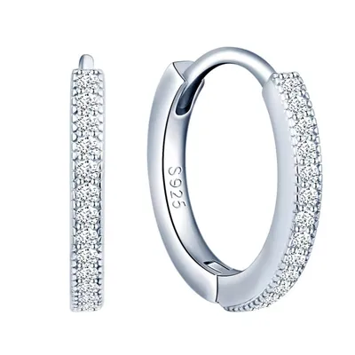 Produktbild von Ohrschmuck Ohrstecker Damenohrringe Creole Zirkonia Glitzerstein