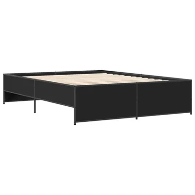 Obrázek produktu pro Rám postele černý 160 x 200 cm kompozitní dřevo a kov