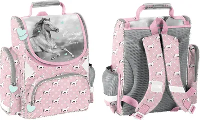 Produktbild von Schulranzen Set 3-teilig Tornister Mädchen Pferd Rosa