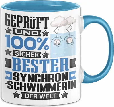 Produktbild von Synchronschwimmerin Geschenk Lustiger Spruch für Synchronschwimmerin Geschenkidee Bester Synchronschwimmerin Der Welt (Blau)