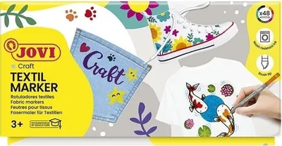 Zdjęcie produktu dla Jovi Textile Markers Zestaw markerów tekstylnych 48 sztuk