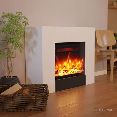 Produktbild von Glow Fire Elektrokamin 'Metis' | LED Standkamin in weiß mit Heizung (1500 W) | HxBxT: 82x98x35 cm