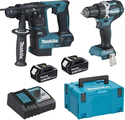 Produktbild von Combopack 2 Werkzeuge 18V Li-Ion (2x5,0 Ah) (DDF484 + DHR171) - MAKITA DLX2271TJ