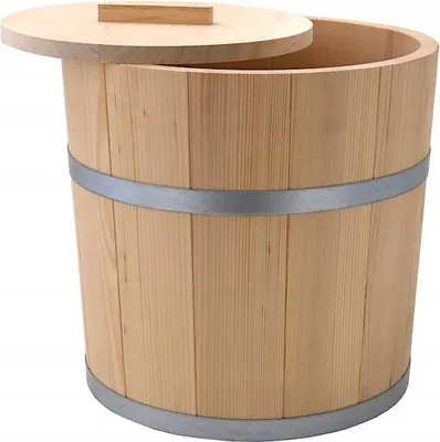 Produktbild von FEINZ | Holzfass für die Fermentation - 25 l - mit Deckel - ideal für Sauerkraut und Gurken