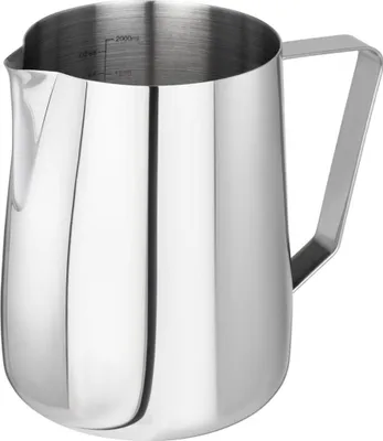 Produktbild von APS 10332 Milch-/Universalkanne, Ø 13,5 cm, Höhe 18 cm, 2 Liter, Edelstahl, außen hochglanzpoliert, Maßskalierung innen