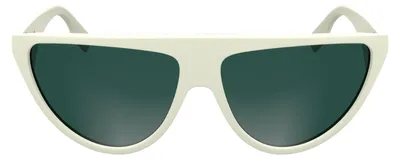 Imagen del producto de Gafas de sol para mujer Karl Lagerfeld KL6185S, color blanco/gris, con detalles en azul, talla 59/14/145