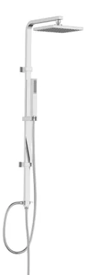 Produktbild von Duschsäule Messing eckiges Design komplett verchromt