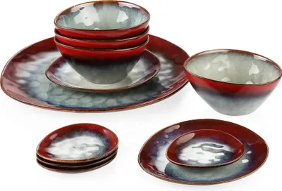 Obrázek produktu pro Sada nádobí, elegantní design, odolná keramika, 11 dílů