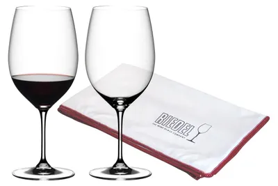 Produktbild von Riedel Vinum Cabernet Sauvignon/Merlot 2 + 1 Geschenkset + Poliertuch