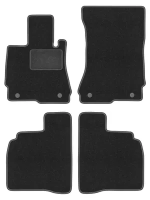 Produktbild von Velours-Fußmatten für Mercedes W221 2005-2013 (S-Klasse, Limousine lang) – 4-tlg, Graphit, passgenau – Wielganizator LUX