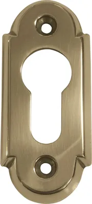 Produktbild von Zylinderrosette PZ, WG oval, 32 x 74 x 6mm, Messing poliert schutzlackiert, 1 Stück | Zubehör Türbeschläge