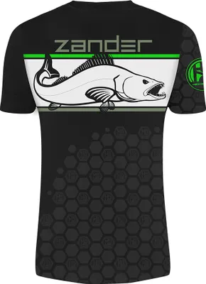 Produktbild von HOTSPOT DESIGN T-shirt Linear Zander, L, schwarz-grün, 010003703