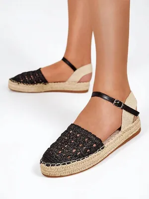Produktbild von Schwarze Espadrilles für Damen mit durchbrochenem Triumf - Footwear, Größe 38