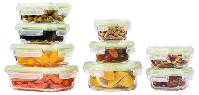 Immagine prodotto di Contenitori per alimenti in vetro, ermetici, set da 9 pezzi