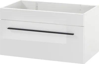 Produktbild von LIVOJO M12 Badezimmer Waschtisch breit ohne Waschbecken 80 x 45 x 47 cm Weiß Hochglanz
