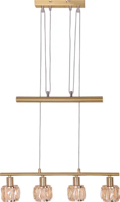 Produktbild von Näve Leuchten Pendelleuchte JOSEFA mit Pendelleuchte JOSEFA mit Pendelleuchte - LED-Gegenzugpendelleuchte "JOSEFA" E14 Filament, Hängelampe im Retro Style, ausMetall und Kunststoff in gold, 160 cm hoch, Maße 60 x 10 cm, E14-Fassung
