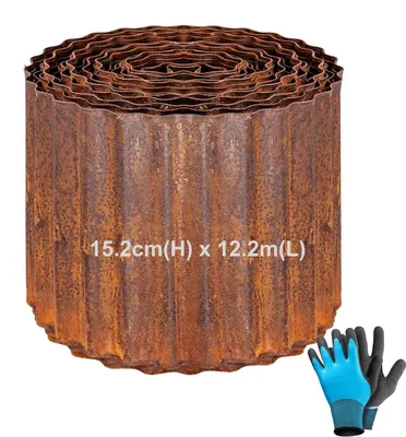 Image de Bordure de jardin en acier Corten - 12 mètres - Couleur rouille
