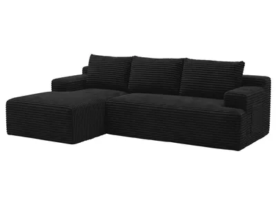Produktbild von GLP 238 cm Modulares Sofa, Ecksofa mit Recamiere links 4-Sitzer mit breiten Armlehnen, Seitliche Staufächer, L-förm Couch mit Tiefer Sitzfläche, Cords