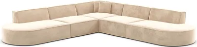 Produktbild von Samtstoff Ecksofa Brevia Beige