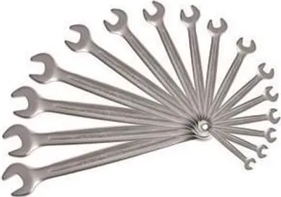 Zdjęcie produktu dla Zestaw kluczy płasko-oczkowych KS TOOLS 922.0045, 8-24 mm, 16 sztuk, Odgięcie 15°, Chrom wanad