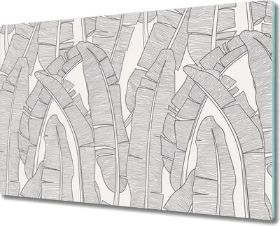 Produktbild von Glas Schneidebrett Herdabdeckplatten Schneideplatten - 80x52 cm - Bananenblätter