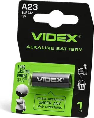 Produktbild von Alkaline-Batterie VIDEX A23/E23A, 1 Stück, Blisterverpackung