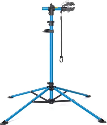 Produktbild von Professioneller Fahrradmontageständer mit Werkzeughalter und Magnetfach - Drehbar und Klappbar, Bis 30 kg Belastbar