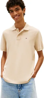 Produktbild von Tommy Jeans Herren Poloshirt Essential Regular Fit, Beige (White Clay), S